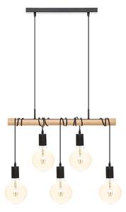 Atmosphera - Lampadario a sospensione con filo JAKE 5xE27/40W/230V pino