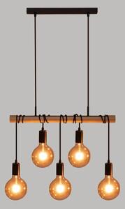 Atmosphera - Lampadario a sospensione con filo JAKE 5xE27/40W/230V pino