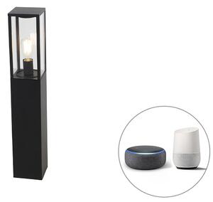 Lampada da esterno intelligente in piedi nera 80 cm con Wifi ST64 - Charlois