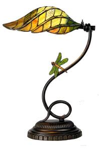 Clayre&Eef Leaf - lampada da tavolo in stile Tiffany