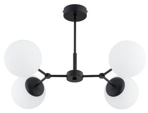 Lampadario a sospensione con supporto rigido FOTON 4xE14/10W/230V nero