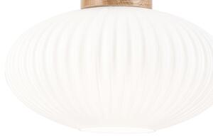 Lampadario a sospensione con filo HARMONY 1xE27/15W/230V diametro 25 cm bianco/quercia