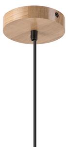 Lampadario a sospensione con filo HARMONY 1xE27/15W/230V diametro 25 cm bianco/quercia