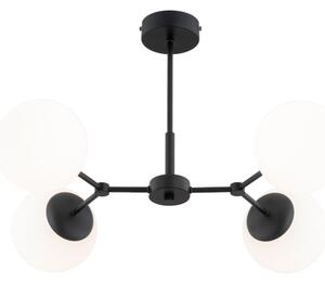 Lampadario a sospensione con supporto rigido FOTON 4xE14/10W/230V nero
