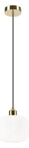 Lampadario a sospensione con filo HARMA 1xE27/15W/230V diametro 20 cm bianco/oro