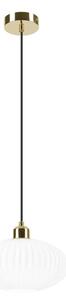 Lampadario a sospensione con filo HARMA 1xE27/15W/230V diametro 25 cm bianco/oro