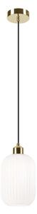 Lampadario a sospensione con filo HARMA 1xE27/15W/230V diametro 14 cm bianco/oro