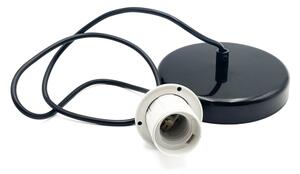 Lampadario a sospensione con filo HARMA 1xE27/15W/230V diametro 30 cm bianco/nero