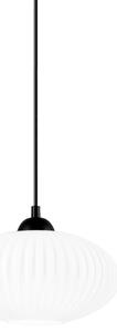 Lampadario a sospensione con filo HARMA 1xE27/15W/230V diametro 25 cm bianco/nero