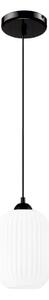 Lampadario a sospensione con filo HARMA 1xE27/15W/230V diametro 14 cm bianco/nero