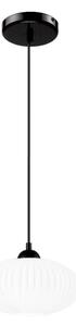 Lampadario a sospensione con filo HARMA 1xE27/15W/230V diametro 25 cm bianco/nero