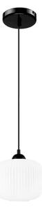 Lampadario a sospensione con filo HARMA 1xE27/15W/230V diametro 20 cm bianco/nero