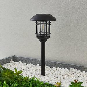 Lindby Tyrell lampada LED solare, alluminio, nero