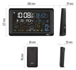 Stazione meteo con display LCD GoSmart 230V/3xAAA Wi-Fi Tuya nero