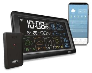 Stazione meteo con display LCD GoSmart 230V/3xAAA Wi-Fi Tuya nero