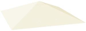 Outsunny Copertura per Gazebo 3x3 m da Giardino con 8 Fori di Drenaggio, in Tessuto Oxford 600D, Bianco Crema