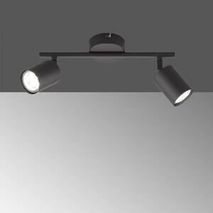 FISCHER & HONSEL Faretto LED da soffitto Vano, nero, 2 luci