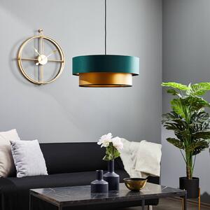 Maco Design Lampada a sospensione Dorina, verde/oro Ø 50 cm