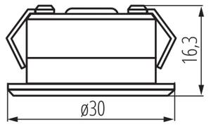 Kanlux 23522 - Lampada da incasso da esterno LED IMBER LED/1W/12V 3000K IP65 argento