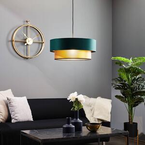 Maco Design Lampada a sospensione Dorina, verde/oro Ø 50 cm