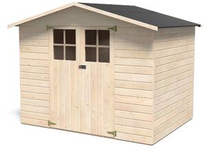 Casetta Box da Giardino per Attrezzi 2,62x2,02m con Pavimento in Legno Abete 12mm Lodum
