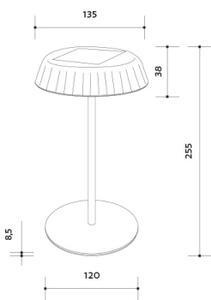 Lampada da tavolo solare ricaricabile a LED dimmerabile VIVIEN LED/3W/5V 2700K IP54 nero