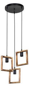 Zuma Line ASZ.1678 - Lampadario a sospensione con filo ATRIA 3xE27/20W/230V pino/nero