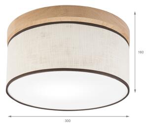 Brilagi - LED Plafoniera BELLADONNA 1xE27/15W/230V diametro 30 cm color crema/quercia