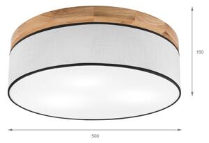 Brilagi - LED Plafoniera BELLADONNA 3xE27/15W/230V diametro 50 cm bianco/quercia