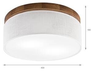 Brilagi - LED Plafoniera BELLADONNA 2xE27/15W/230V diametro 40 cm bianco/quercia ciliegio