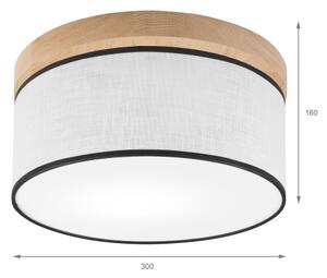Brilagi - LED Plafoniera BELLADONNA 1xE27/15W/230V diametro 30 cm bianco/quercia