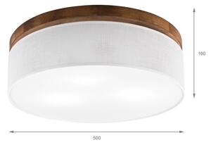 Brilagi - LED Plafoniera BELLADONNA 3xE27/15W/230V diametro 50 cm bianco/quercia ciliegio
