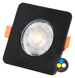 Ecolite LED-YL202/7W/CCT/CR - Lampada LED da incasso KENT LED/3/5/7W/230V nero