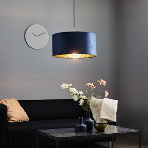 Maco Design Lampada a sospensione Salina in tessuto di seta blu/oro Ø 50 cm