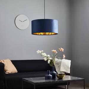 Maco Design Lampada a sospensione Salina in tessuto di seta blu/oro Ø 50 cm