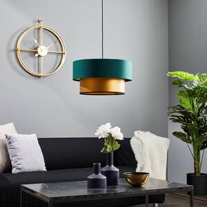 Maco Design Lampada a sospensione Dorina, verde/oro Ø 40 cm