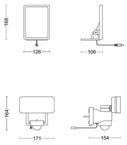 Philips - Applique a LED solare con sensore TYLUS LED/6W/3,7V 3000K IP44