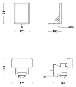 Philips - Applique a LED solare con sensore TYLUS LED/6W/3,7V 5000K IP44