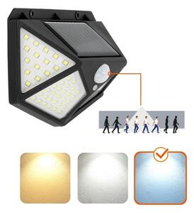 Lampada solare da parete LED 1W 3,7V 6500K IP44 con sensore e batteria 1200 mAh