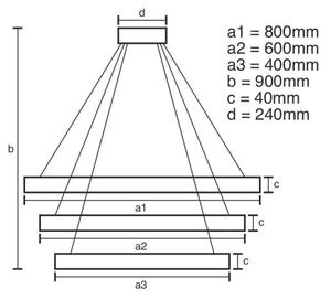 Brilagi - Lampada LED dimmerabile a sospensione con cavo CIRCLE LED/125W/230V 3000-6500K nero+telecomando