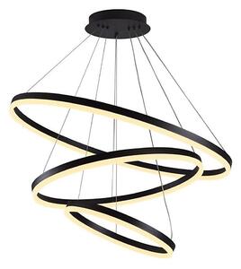 Brilagi - Lampada LED dimmerabile a sospensione con cavo CIRCLE LED/125W/230V 3000-6500K nero+telecomando