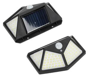 Lampada solare da parete LED 1W 3,7V 6500K IP44 con sensore e batteria 1200 mAh
