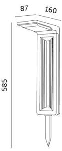 Lampada solare LED LED/0,2W/3,7V 6500K IP44 2200 mAh