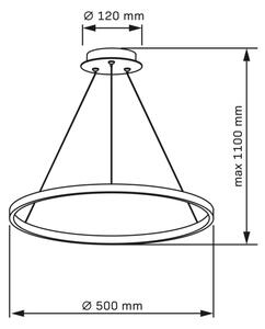 Lampadario LED a sospensione con filo LEA LED/20W/230V 4000K diametro 50 cm oro