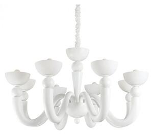 Ideal Lux - Lampadario a catena BON BON 8xE14/28W/230V diam. 95,5 cm bianco