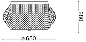 Ideal Lux - Plafoniera di cristallo PASHA 14xE14/40W/230V diametro 65 cromo