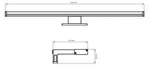 Illuminazione a LED per specchi da bagno ELBA LED/12W/230V 4000K 60 cm IP44 nero