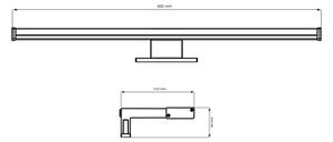 Illuminazione a LED per specchi da bagno ELBA LED/8W/230V 4000K 40 cm IP44 cromo