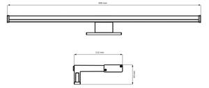 Illuminazione a LED per specchi da bagno ELBA LED/12W/230V 4000K 60 cm IP44 cromo