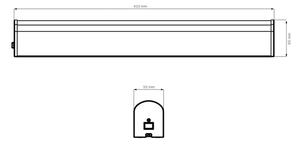 Illuminazione a LED per specchi da bagno ALEX LED/8W/230V 4000K 41 cm IP44 cromo